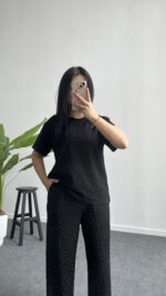 Yuri Taşlı Modal Takım - Siyah - Görsel 5