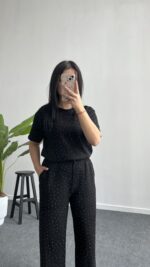 Yuri Taşlı Modal Takım - Siyah - Görsel 2