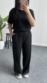 Yuri Taşlı Modal Takım - Siyah - Görsel 3