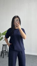 Yuri Taşlı Modal Takım - Lacivert - Görsel 7