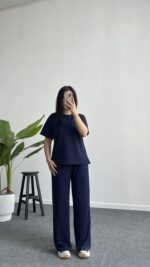 Yuri Taşlı Modal Takım - Lacivert - Görsel 5