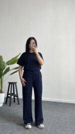 Yuri Taşlı Modal Takım - Lacivert - Görsel 2