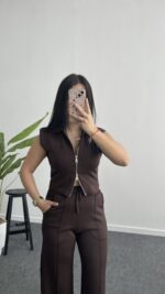 Tiffany Modal Takım - Kahve - Görsel 4