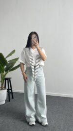 Lea Bağlama Detaylı Tişört - Beyaz - Görsel 4