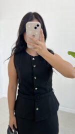 Jessy Takım Görünümlü Elbise - Siyah - Görsel 4