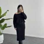 Mae Midi Modal Elbise - Siyah