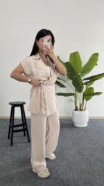 Kate Yelek Pantolon Takım - Krem - Görsel 4