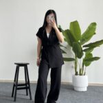 Kate Yelek Pantolon Takım - Siyah