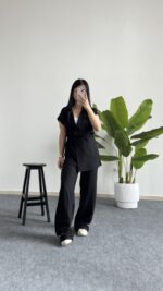 Kate Yelek Pantolon Takım - Siyah