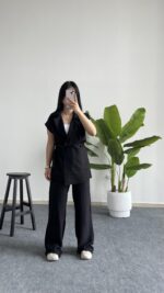 Kate Yelek Pantolon Takım - Siyah - Görsel 6