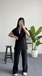 Kate Yelek Pantolon Takım - Siyah - Görsel 2