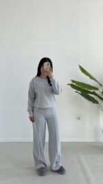 Palton Selanik İkili Takım - Gri - Görsel 2