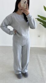 Palton Selanik İkili Takım - Gri - Görsel 4