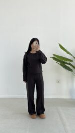 Palton Selanik İkili Takım - Kahve