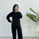 Palton Selanik İkili Takım - Siyah