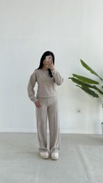 Palton Selanik İkili Takım - Taş - Görsel 2