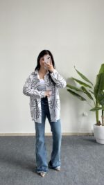 Pattaya Keten Gömlek - Kahve - Görsel 5