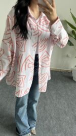 Pattaya Keten Gömlek - Turuncu - Görsel 5