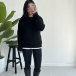 Saç Örgü Siyah Kazak