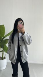 Westo Kaşe Bomber Ceket - Gri - Görsel 2