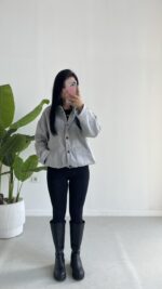 Westo Kaşe Bomber Ceket - Gri - Görsel 3