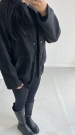 Westo Kaşe Bomber Ceket - Siyah - Görsel 4