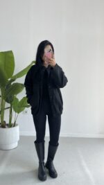 Westo Kaşe Bomber Ceket - Siyah