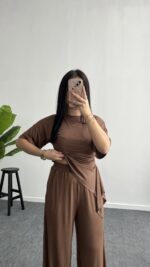 Vivien Buzzy Takım - Kahve - Görsel 5