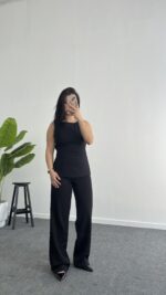 Ruby Sırt Detaylı Takım - Siyah