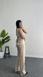 Ruby Sırt Detaylı Takım - Bej - Görsel 3