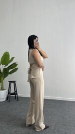 Ruby Sırt Detaylı Takım - Bej - Görsel 3