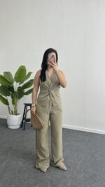 Oledo İkili Keten Takım - Haki