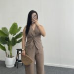 Oledo İkili Keten Takım - Bej