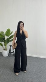 Oledo İkili Keten Takım - Siyah - Görsel 2