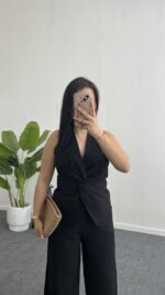 Oledo İkili Keten Takım - Siyah - Görsel 3