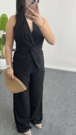 Oledo İkili Keten Takım - Siyah - Görsel 5