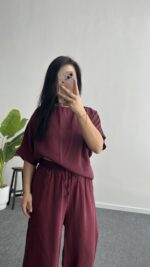 Bloom Tensel Takım - Bordo - Görsel 4