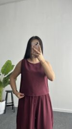 Lucia Tensel Takım - Bordo - Görsel 5