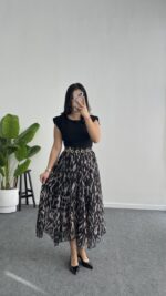 Mia Kemerli Elbise - Siyah - Görsel 5