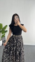 Mia Kemerli Elbise - Siyah - Görsel 6