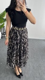 Mia Kemerli Elbise - Siyah - Görsel 7