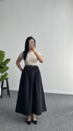 Elizz Kemerli Elbise - Siyah - Görsel 3