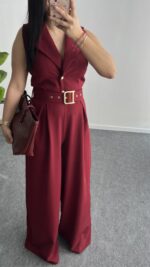 Lura Kemerli Tulum - Bordo - Görsel 3