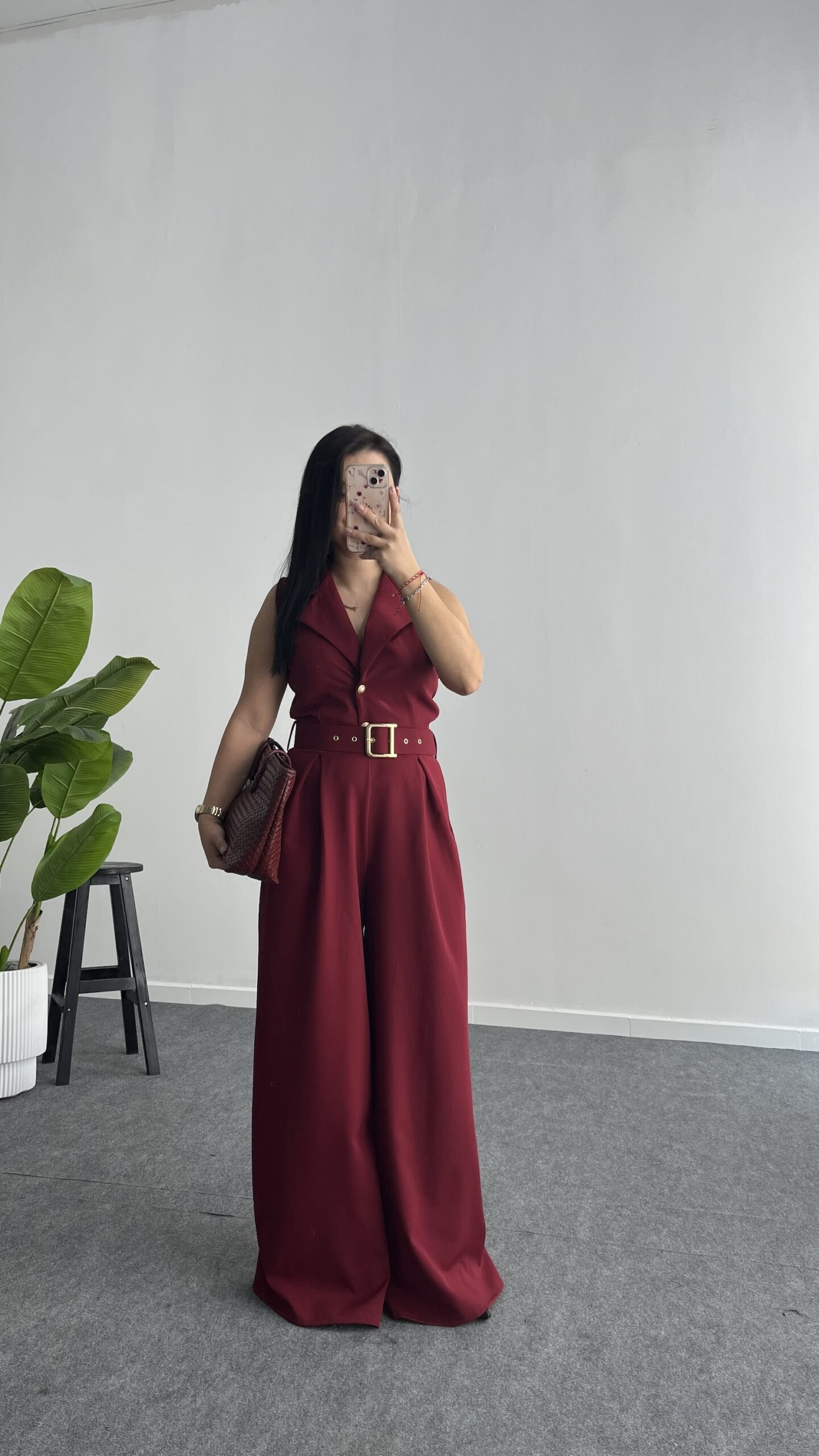 img_9496 Lura Kemerli Tulum - Bordo - Görsel 1