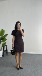 Jessica Prenses Kol Elbise - Kahve