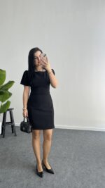 Jessica Prenses Kol Elbise - Siyah - Görsel 5