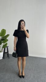 Jessica Prenses Kol Elbise - Siyah - Görsel 2