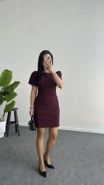 Jessica Prenses Kol Elbise - Bordo