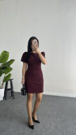 Jessica Prenses Kol Elbise - Bordo