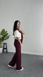 Sofya Bağlama Detaylı Takım - Bordo - Görsel 3